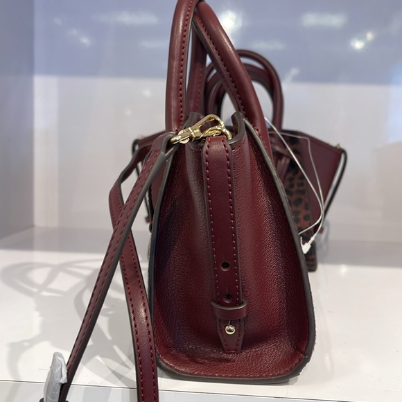 Michael Kors Avril Extra-Small Leather and Suede Satchel Crossbody Exotic Print - Picture 4 of 16